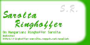 sarolta ringhoffer business card
